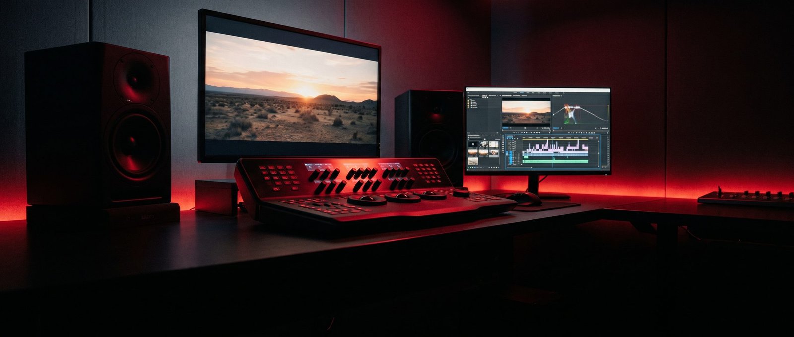 The Vibe reel series in a colour-grading suite